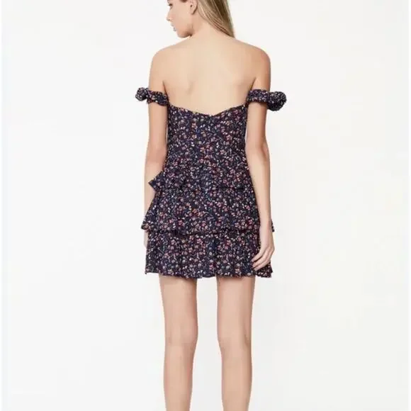 Bardot Sonny Floral Mini Dress Size Large US 8 - Picture 7 of 13